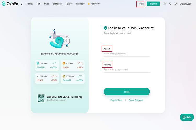 ثبت نام در کوینکس