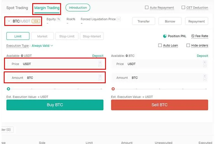 آموزش پلتفرم تبادل کوینکس معاملات مارجین