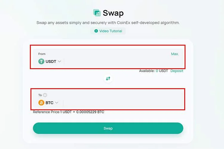 آموزش پلتفرم تبادل کوینکس استفاده از Swap صرافی کوینکس