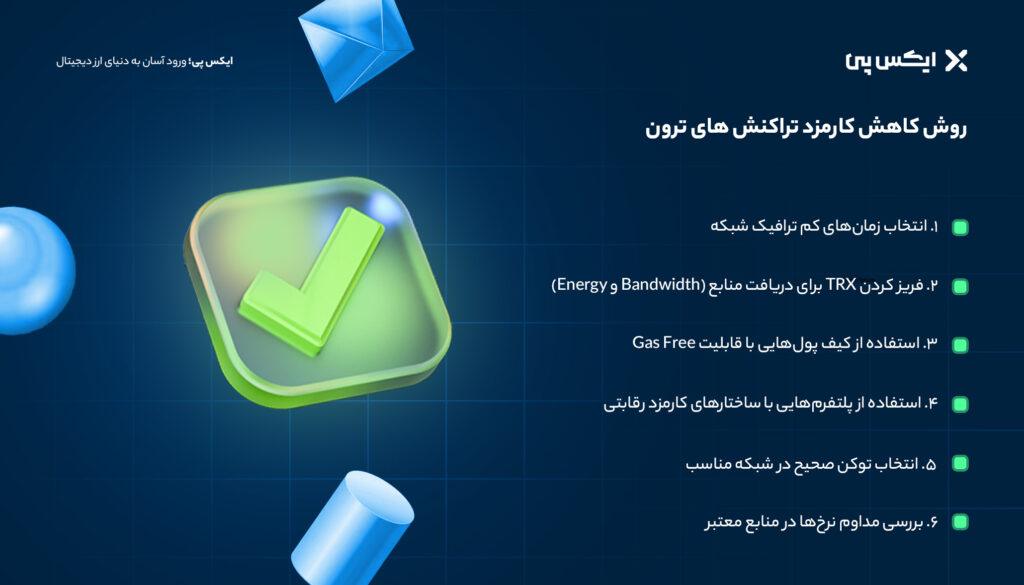 روش کاهش کارمزد تراکنش های ترون