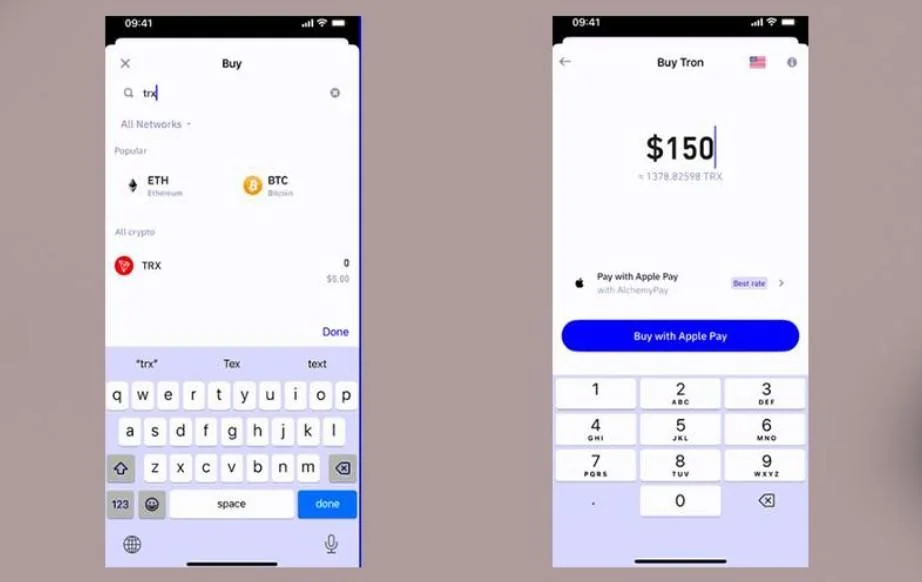 آموزش خرید ترون در تراست والت خرید ترون TRX در کیف پول تراست ولت