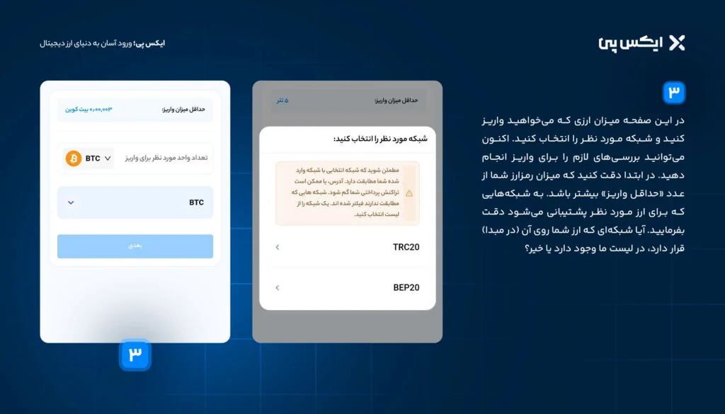 مراحل واریز ارزی به ایکس پی واریز ارزی به ایکس پس
