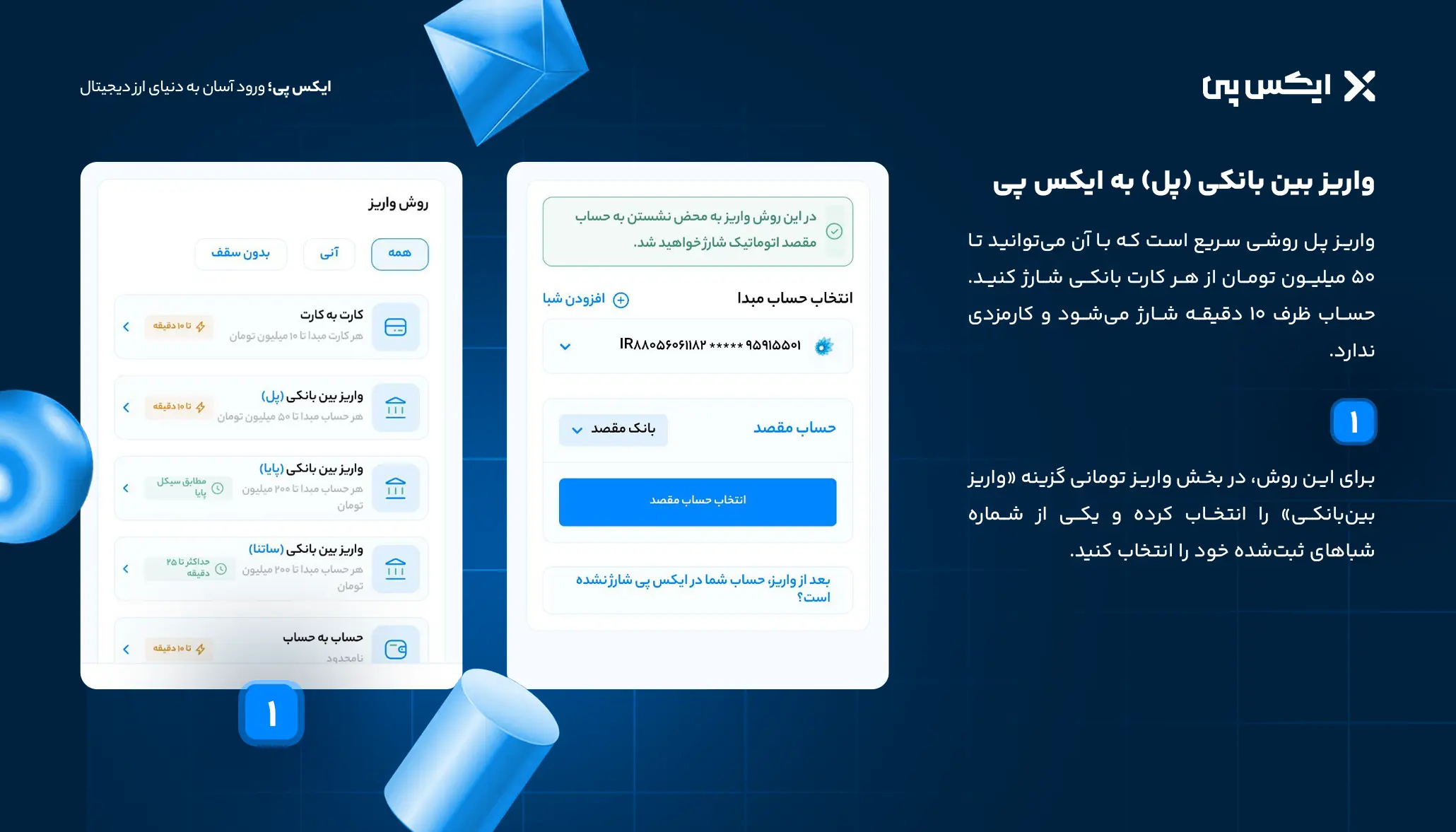 روش واریز بین بانکی (پل) به ایکس پی روش واریز بین بانکی (پل) به ایکس پی